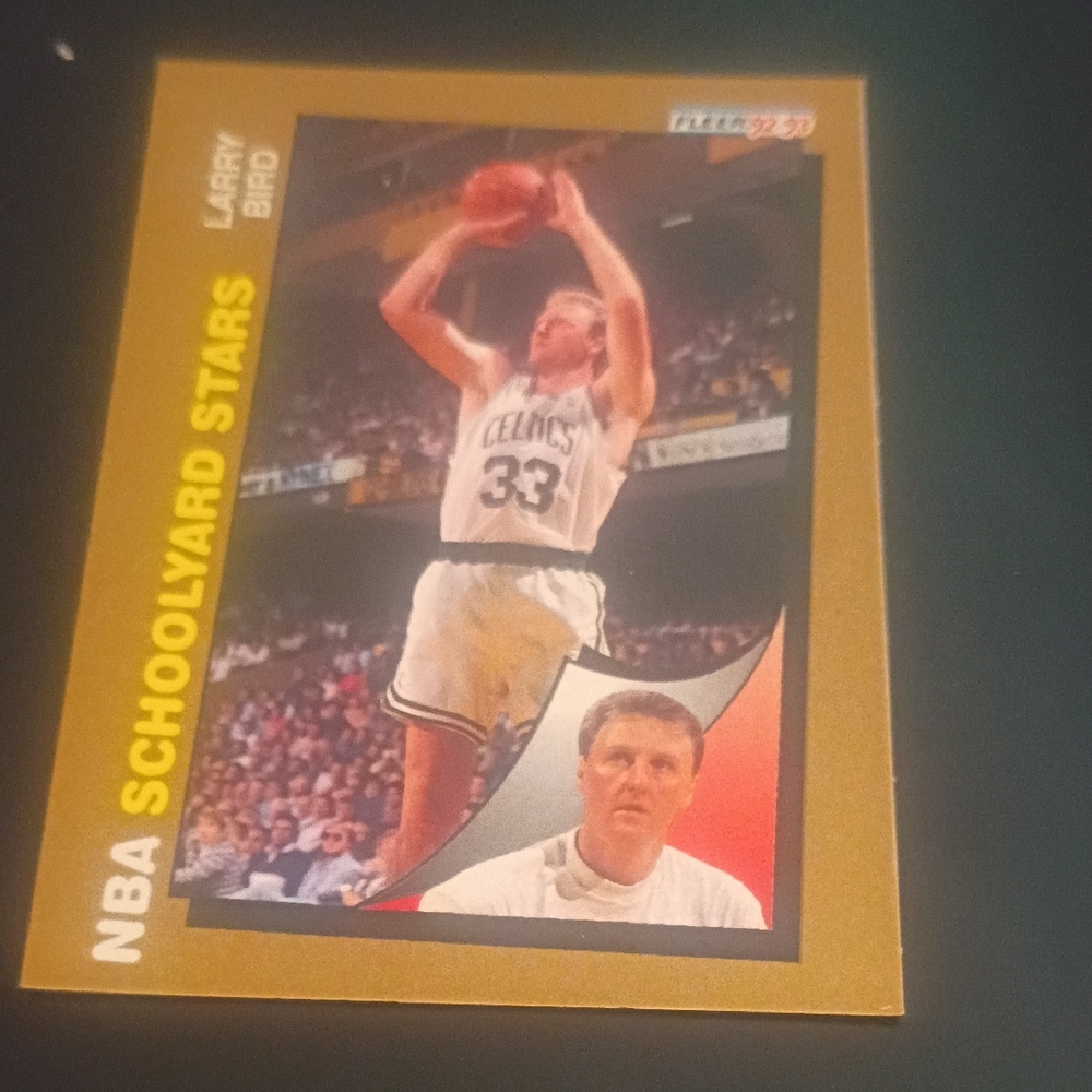 Larry Bird 1992-93 Fleer Spalding Basketball Card NBA Schoolyard Stars Boston Ce